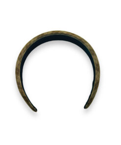 Haarreifen kariert braun von oben