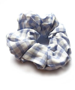 Scrunchie Karo blau