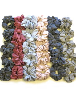 Scrunchies gestreift in fünf Farben