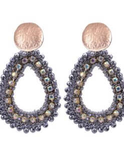 Statement Ohrring St. Tropez grau