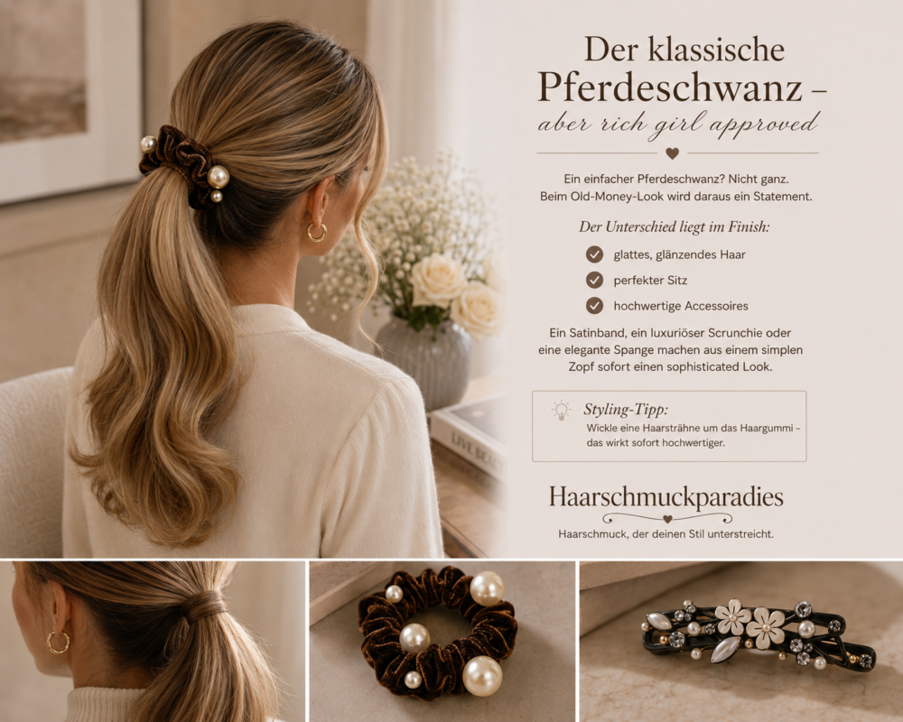 old money hairstle Pferdeschwanz