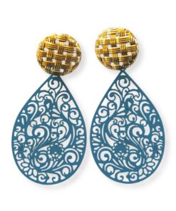 Statement Ohrring Midnight Glow Türkis