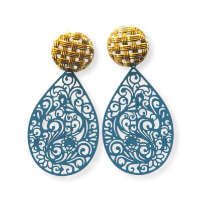 Statement Ohrring Midnight Glow Türkis